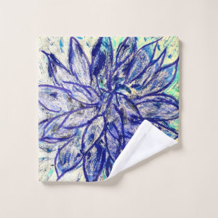 Wash Clod Rare Blue Dalhia Cloth