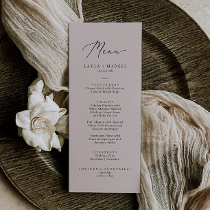 Wash Coordinate Blush Pink Elegant Wedding Menu