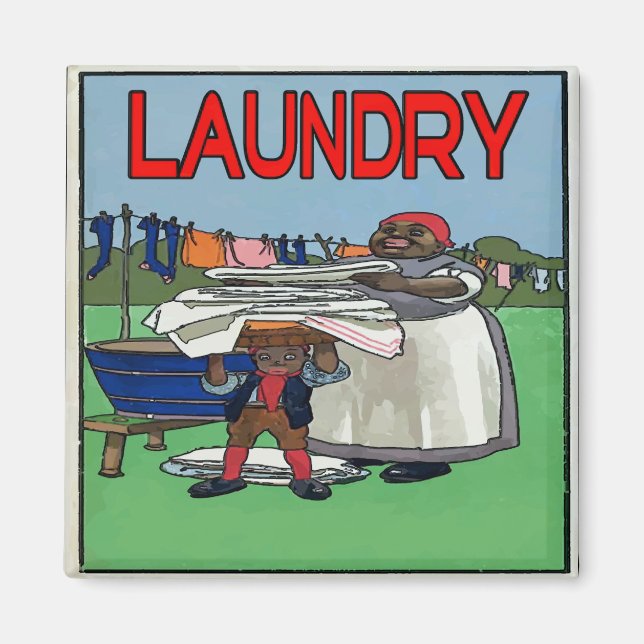 Wash Day Laundry Vintage Magnet (Front)