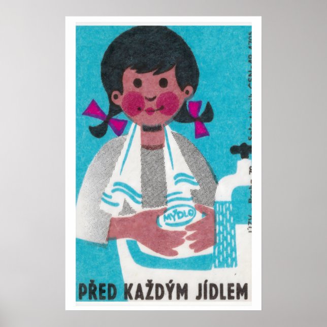 Wash Hands Before Meals - Matchbox Print (Front)