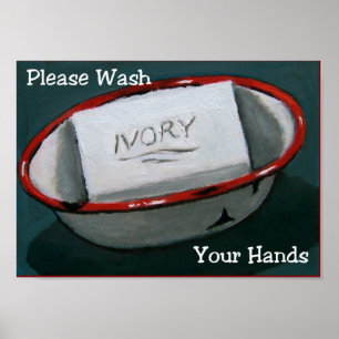 WASH HANDS: IVORY SOAP ART: PRINT