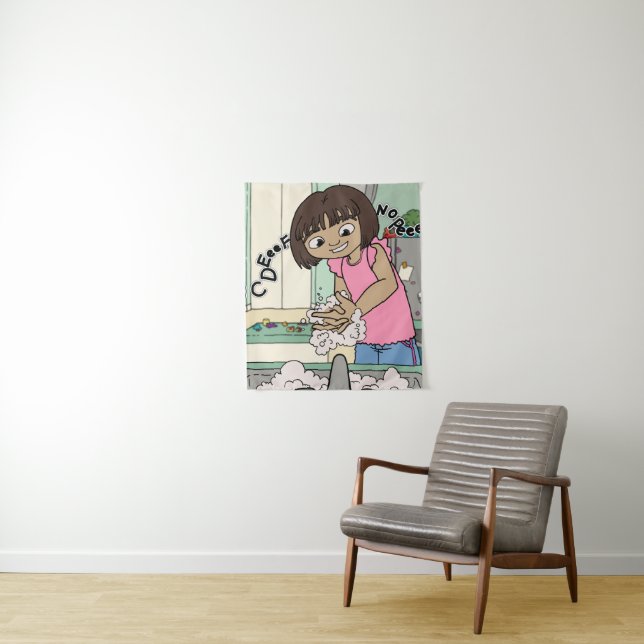 Wash Hands Tapestry (In Situ)