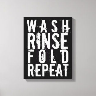 Wash Rinse Fold Repeat Laundry Room Wall Decor