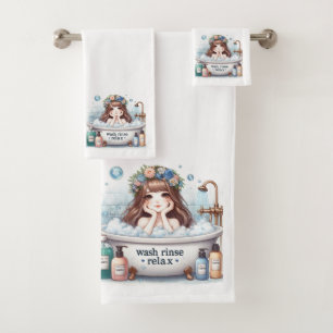 Wash Rinse Relax Bath Towel Set