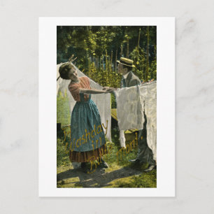 Wash Time in Butte, Montana Vintage Postcard