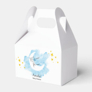 Wash Watercolor Over the Moon Baby Shower Favour Box