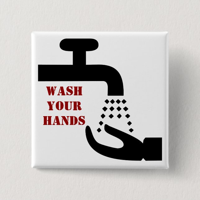 Wash Your Hands Button (Front)