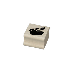 Wash Your Hands - Hand Washing Coronavirus & Flu Rubber Stamp