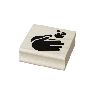 Wash Your Hands - Hand Washing Coronavirus & Flu Rubber Stamp