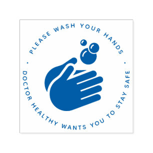 Wash Your Hands - Hand Washing Coronavirus & Flu Self-inking Stamp