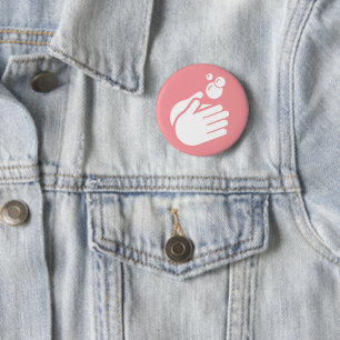 Wash Your Hands - Hand Washing Virus & Flu Doctor  6 Cm Round Badge