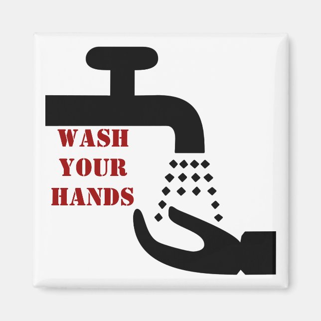 Wash Your Hands Magnet (Front)