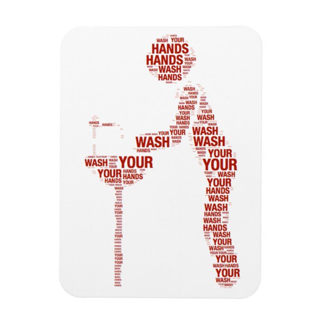 wash your hands magnet (Vertical)
