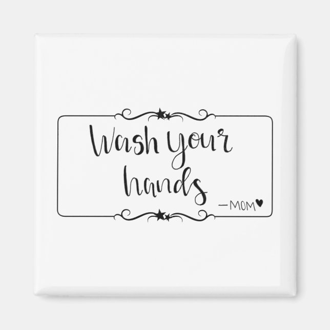 wash your hands magnet (Front)
