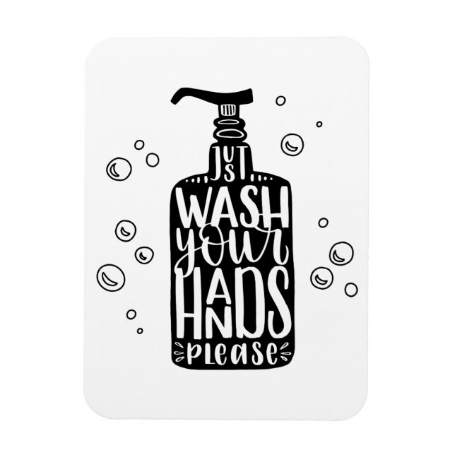 Wash Your Hands Please Magnet (Vertical)
