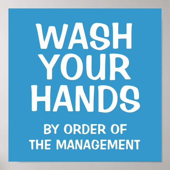 Wash Your Hands Sign (Front)