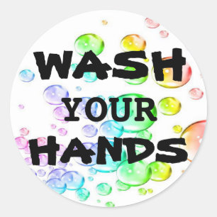 WASH YOUR HANDS sticker