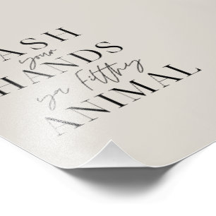 Wash your hands ya filth animal photo print