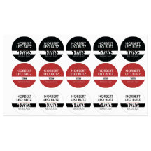 Washable Waterproof Sticker Label Black Red White