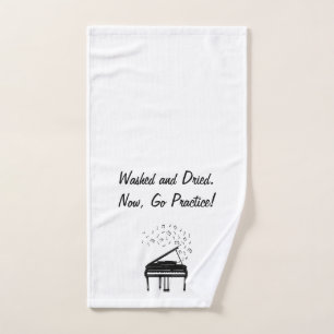 Washed and Dried, Now, Go Practice! Hand Towel