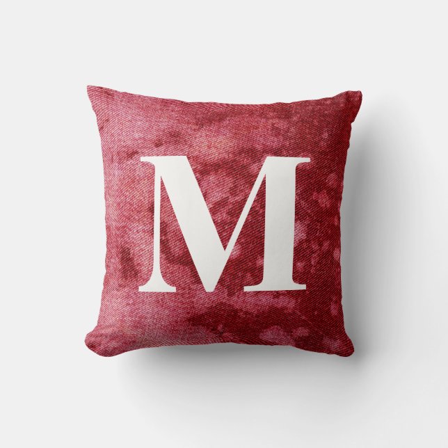 Washed Denim Design #10 with Monogram Cushion (Front)