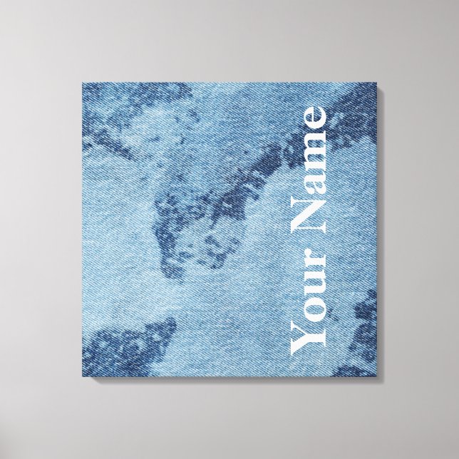 Washed Denim Design #1 at Emporio Moffa Canvas Print (Front)