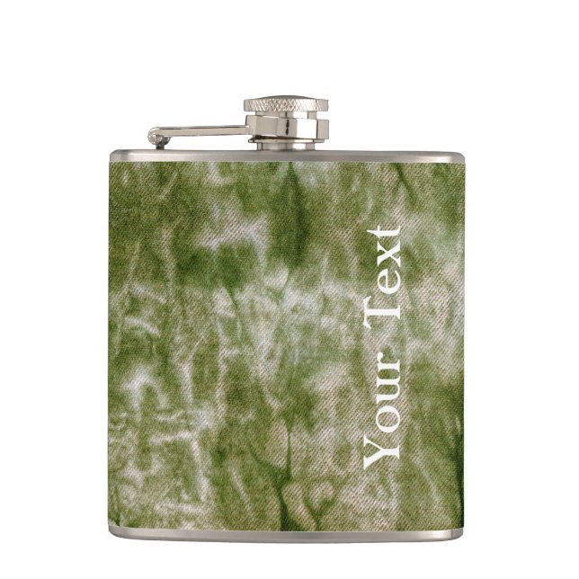 Washed Denim Design #3 at Emporio Moffa Hip Flask (Front)