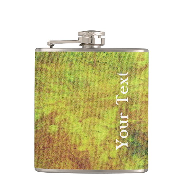 Washed Denim Design #5 at Emporio Moffa Hip Flask (Front)