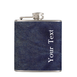 Washed Denim Design #7 at Emporio Moffa Hip Flask