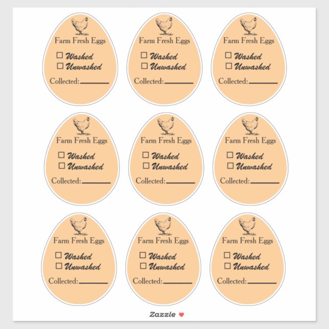 Washed or Unwashed Egg Sticker Collected Date (Sheet)