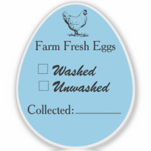 Washed or Unwashed Egg Sticker Collected Date