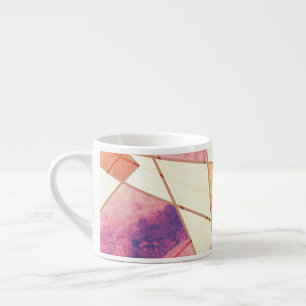 Washed Out Geometric Pattern Espresso Cup