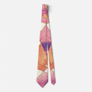 Washed Out Geometric Pattern Tie