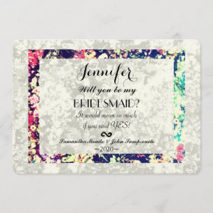 Washed Out & Multicolor Elegant Floral Collage Invitation