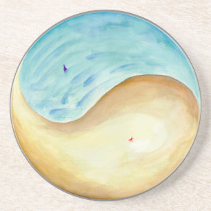 "Washed Up and Swept Away" Mandala Drink Coaster