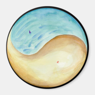 "Washed Up and Swept Away" Mandala Magnet