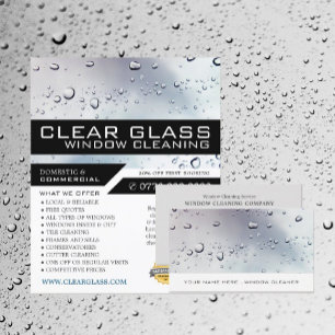 Washed Window, Window Cleaner, Cleaning Service Business Card
