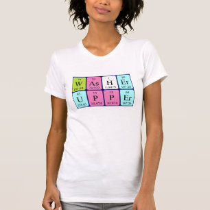 Washer periodic table word shirt