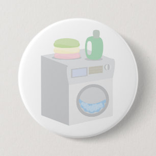 Washing Machine 7.5 Cm Round Badge