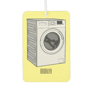 Washing machine cartoon illustration  car air freshener