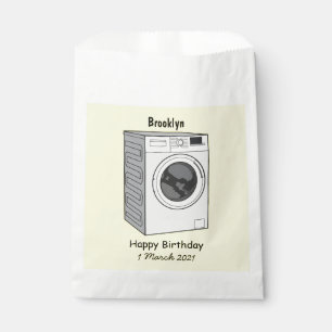Washing machine cartoon illustration favour bags