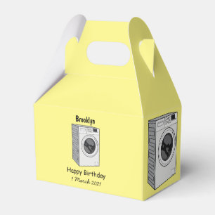 Washing machine cartoon illustration favour box
