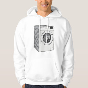 Washing machine cartoon illustration hoodie