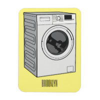Washing machine cartoon illustration