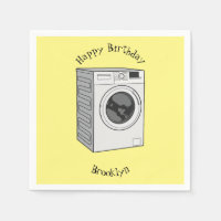 Washing machine cartoon illustration