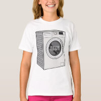 Washing machine cartoon illustration 