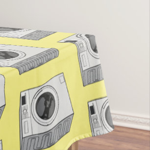Washing machine cartoon illustration tablecloth