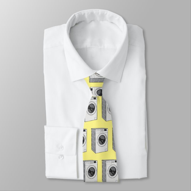 Washing machine cartoon illustration  tie (Tied)