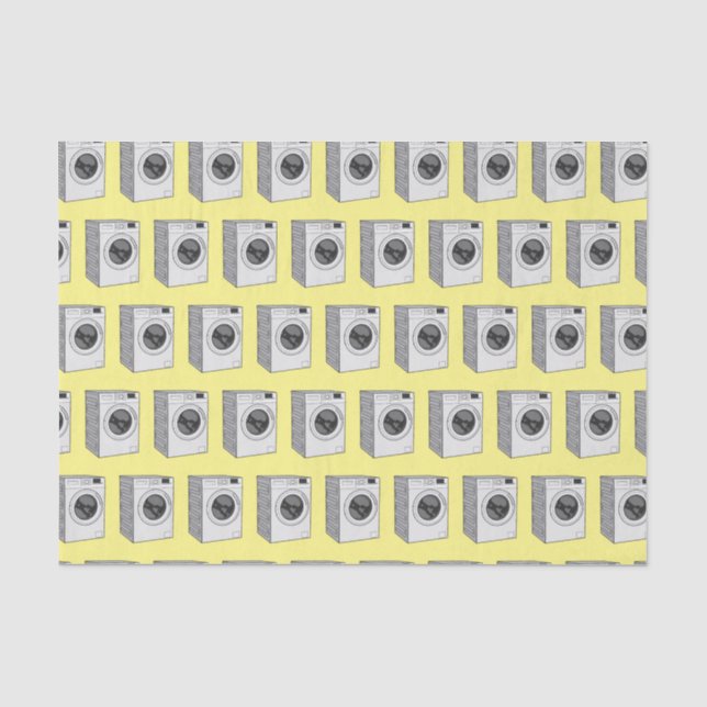 Washing machine cartoon illustration  tissue paper (Front)