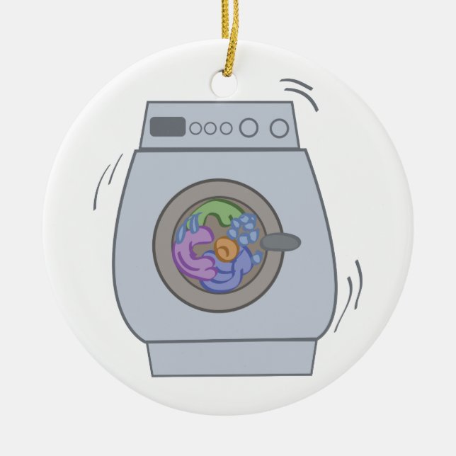 Washing Machine Ceramic Tree Decoration (Front)